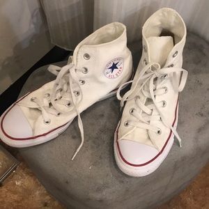White Converse High Tops